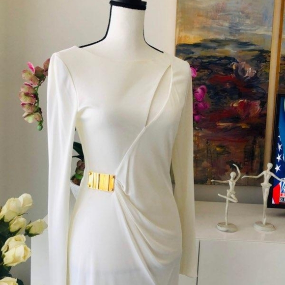 SOLD- Emilio Pucci Long Sleeve Draped Cocktail Dress (M) - Picture 7 of 10